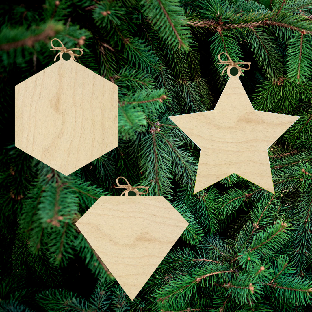 Blank Ornaments (Set of 3)