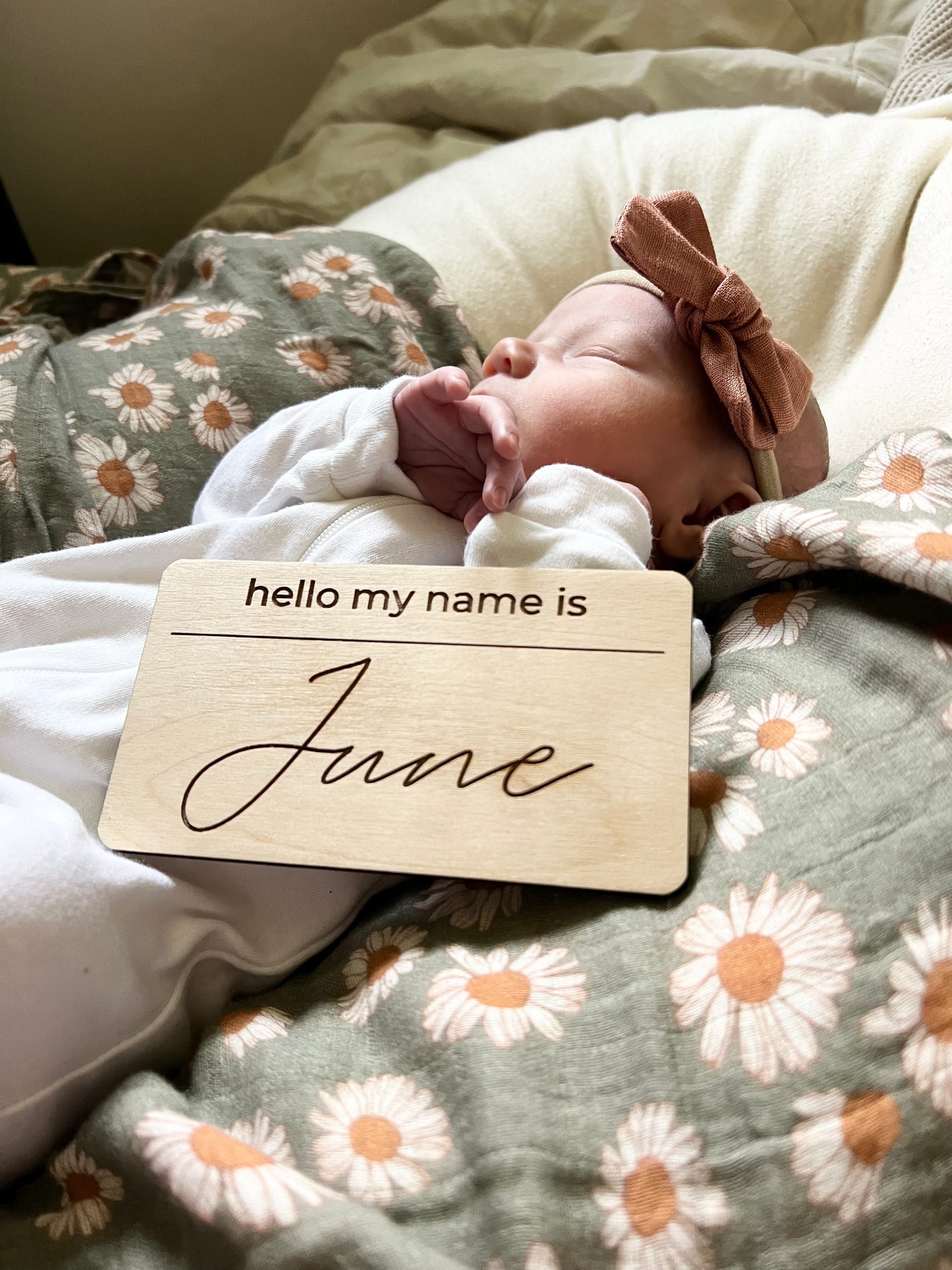 Hello My Name Is Laser Engraved Rectangle Sign