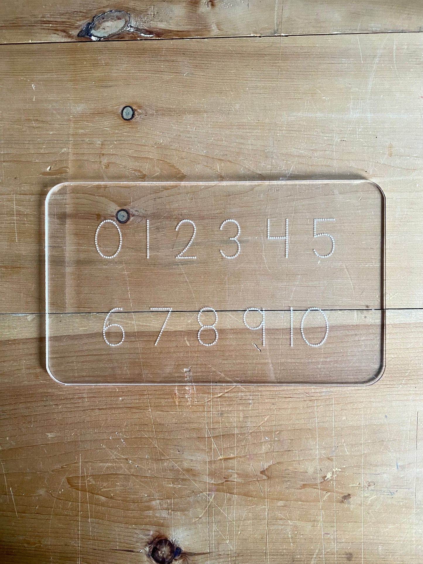 Number (1-10) Dry Erase Board