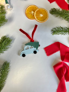 Beetle and Tree Ornament with Custom Name
