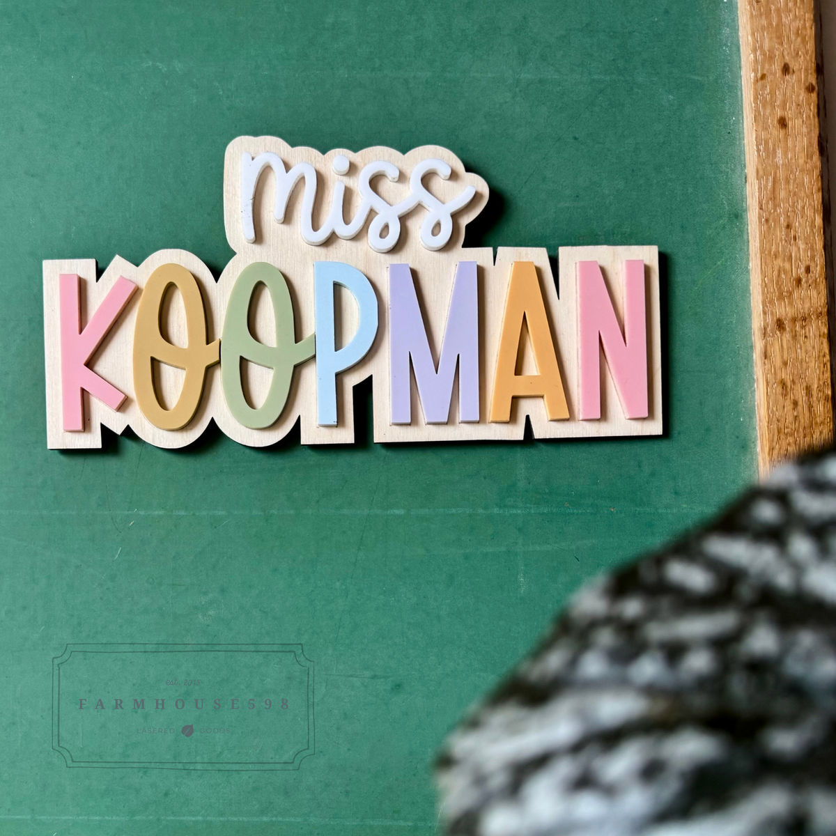Custom Teacher Name Sign Teacher Gift