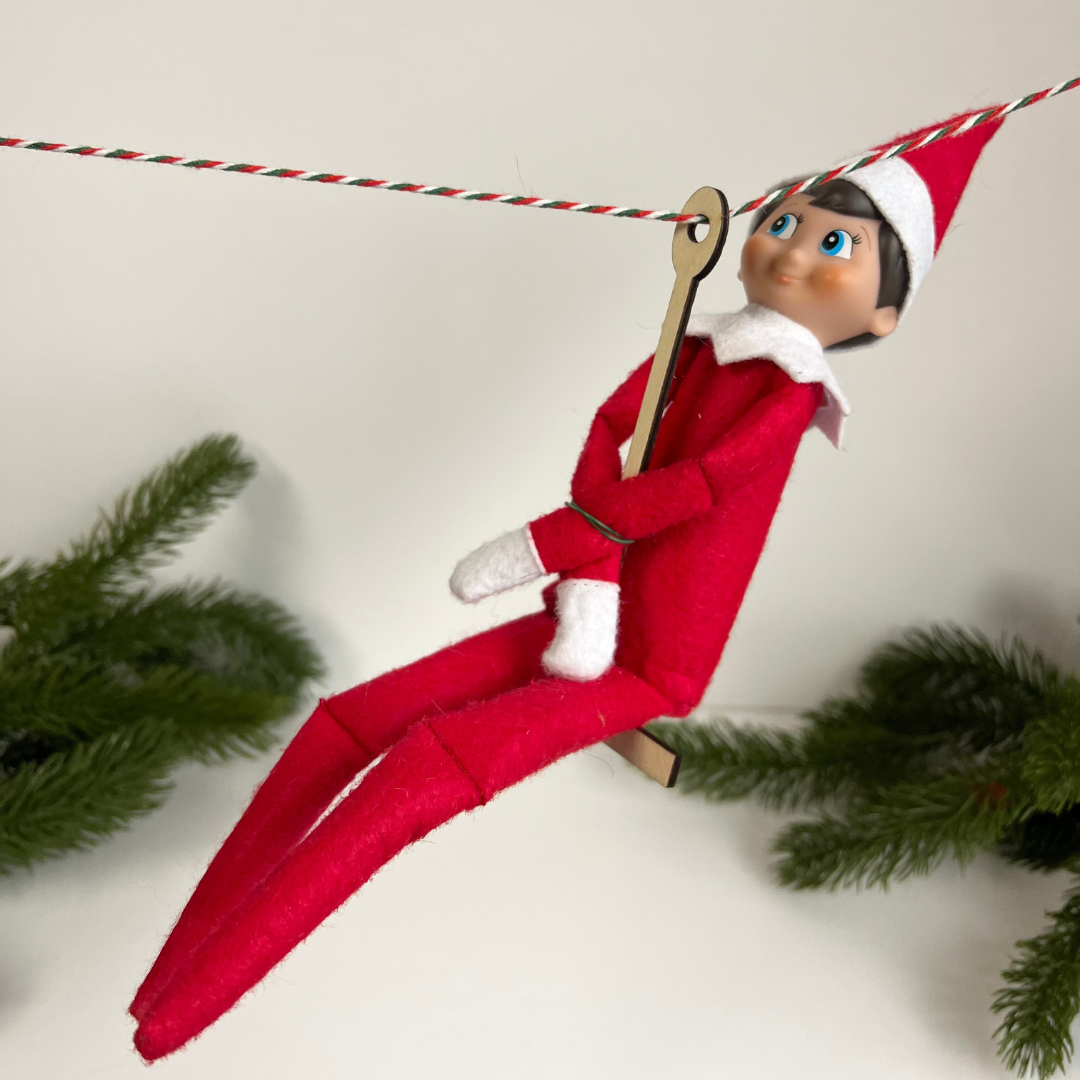 Elf of the Shelf Zip Line