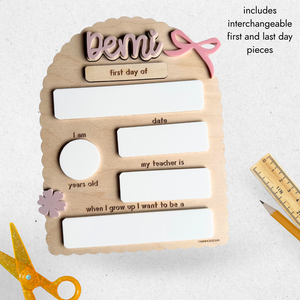 Back To School Dry Erase Board Sign with Acrylic Add Ons New for 2025