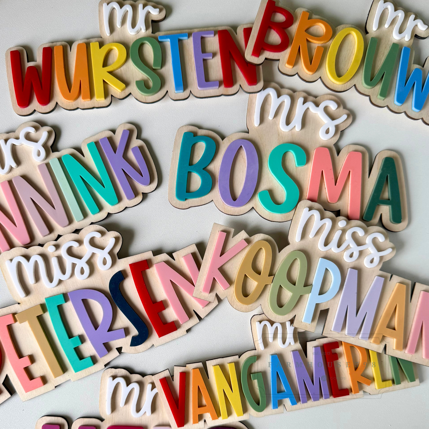 Custom Teacher Name Sign Teacher Gift