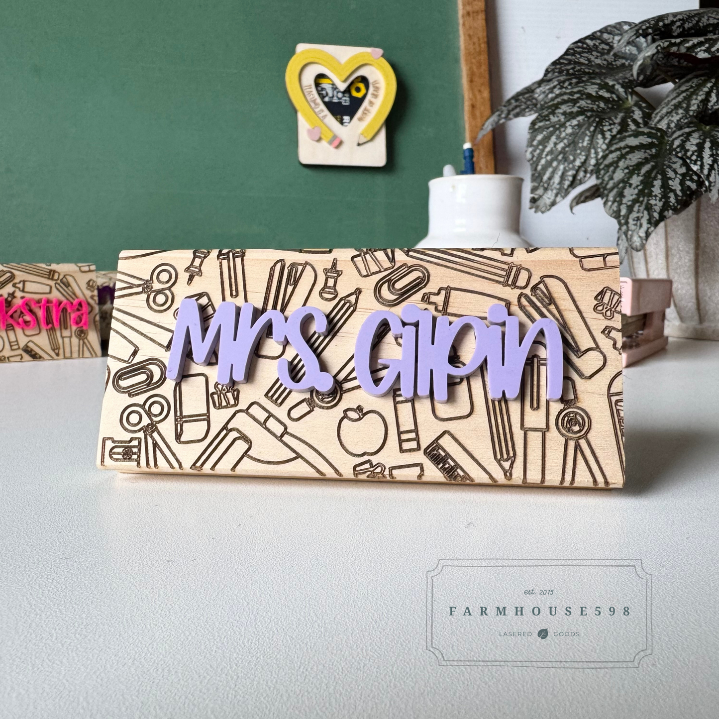 Custom Teacher Name Eraser