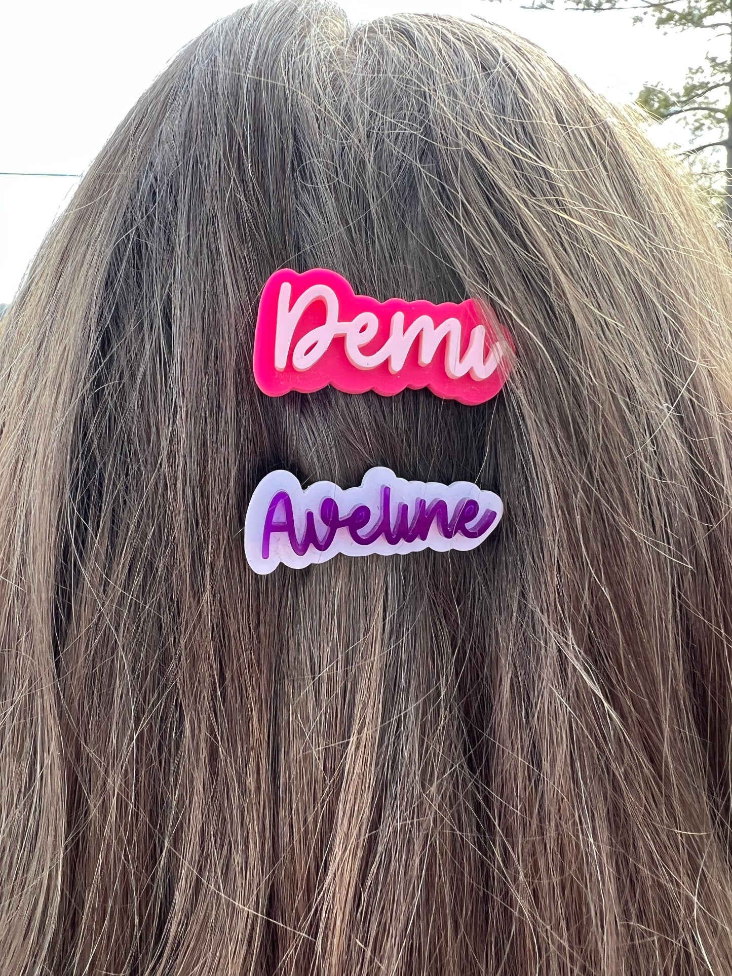 Name Hair Clip, 3D Acrylic