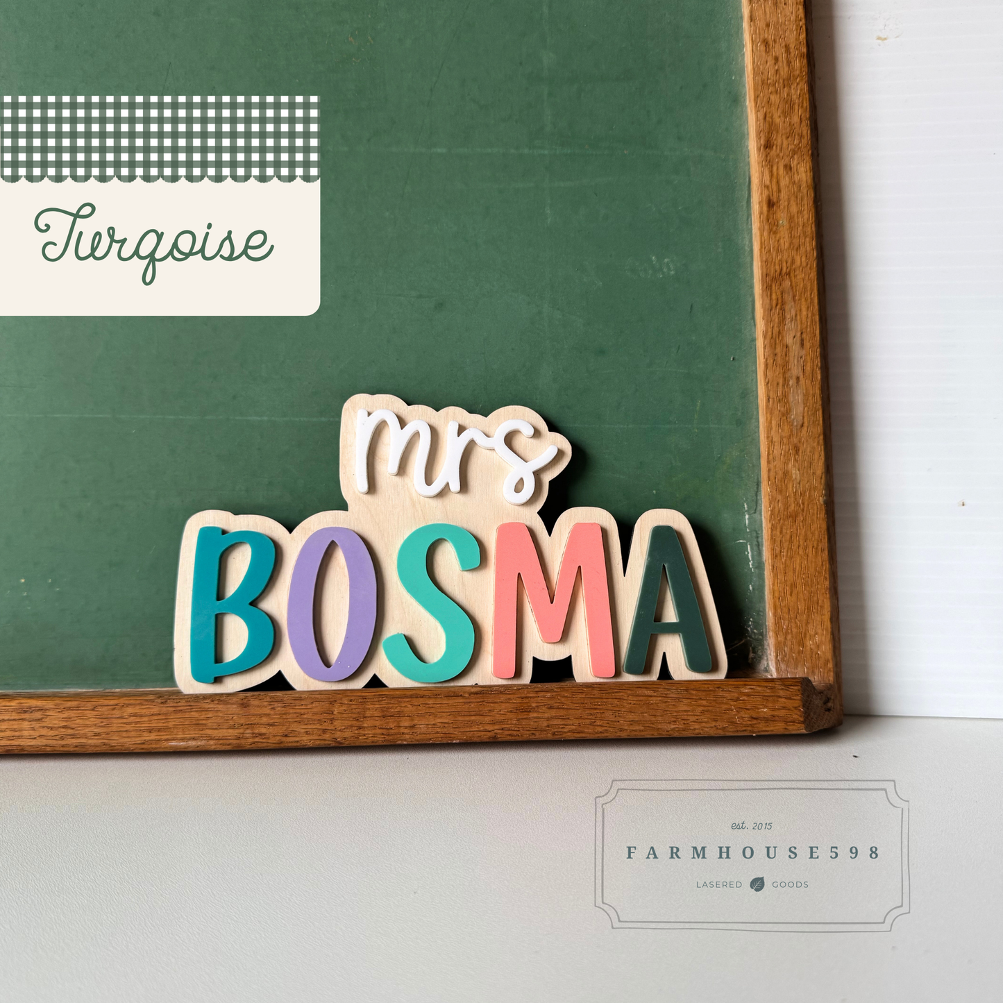 Custom Teacher Name Sign Teacher Gift