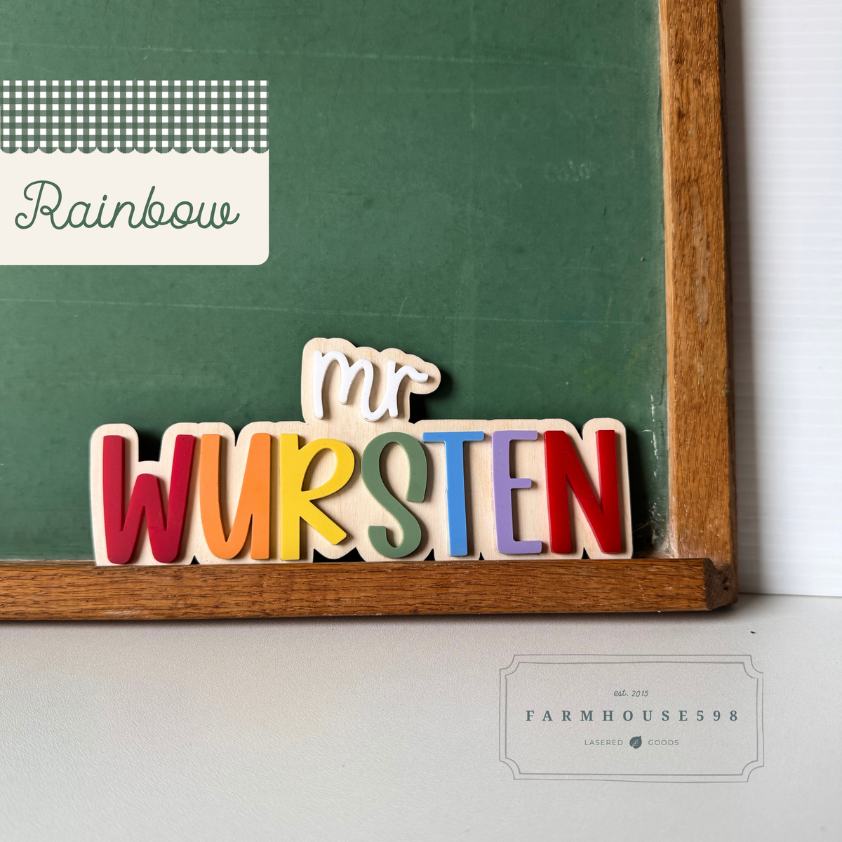 Custom Teacher Name Sign Teacher Gift