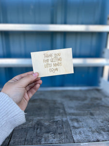 Teacher Gift Card or Note Holder