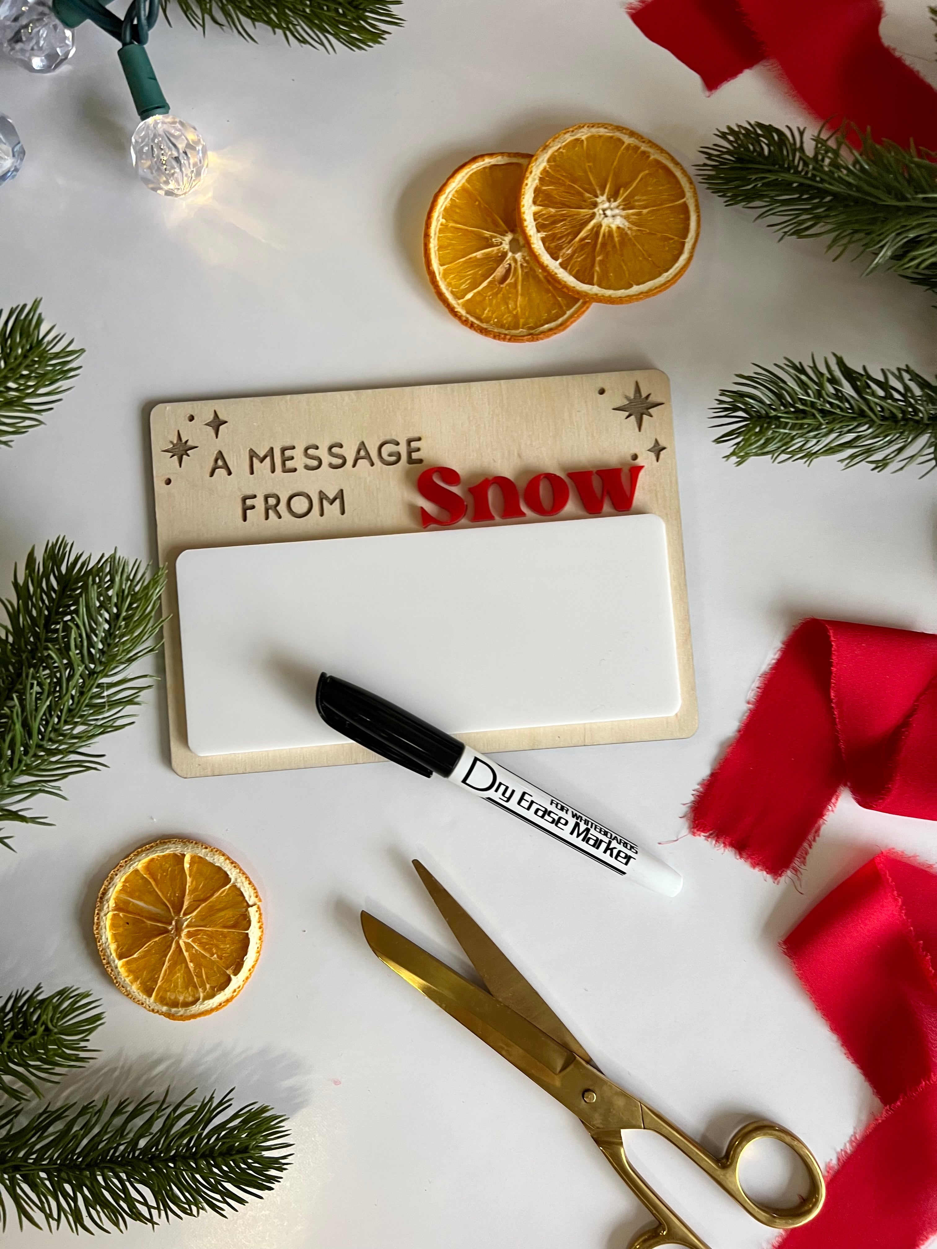 Elf on the Shelf Message Board Dry Erase