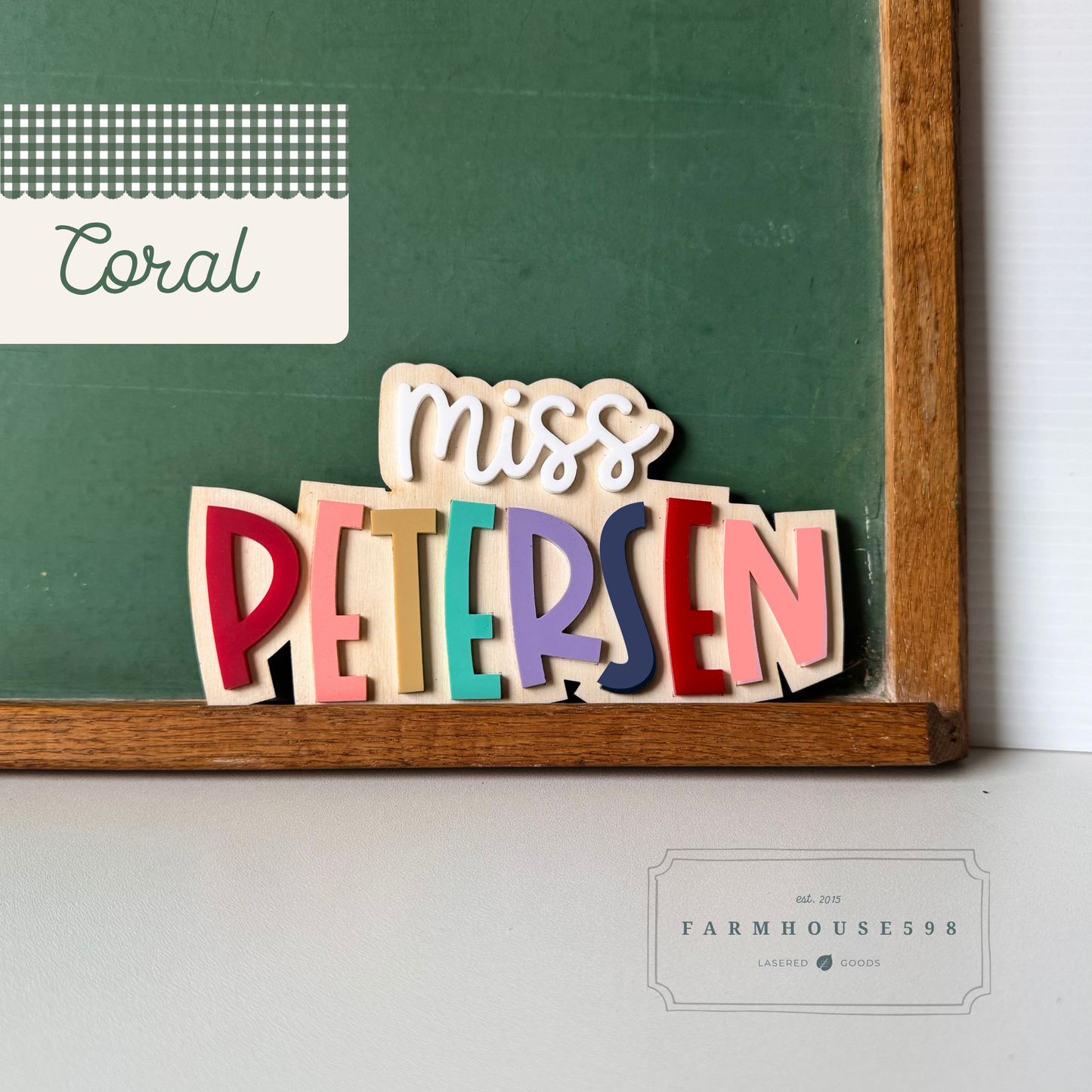 Custom Teacher Name Sign Teacher Gift