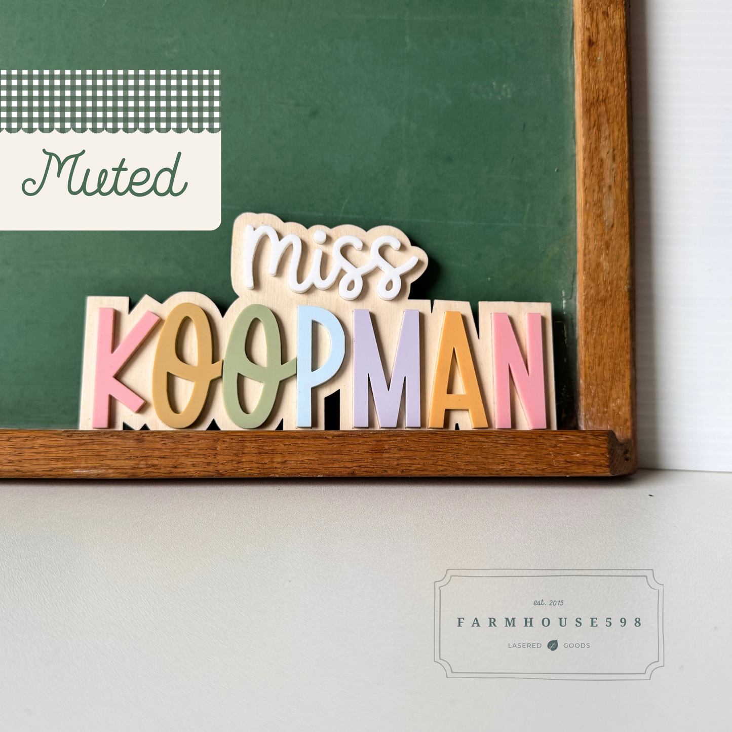 Custom Teacher Name Sign Teacher Gift