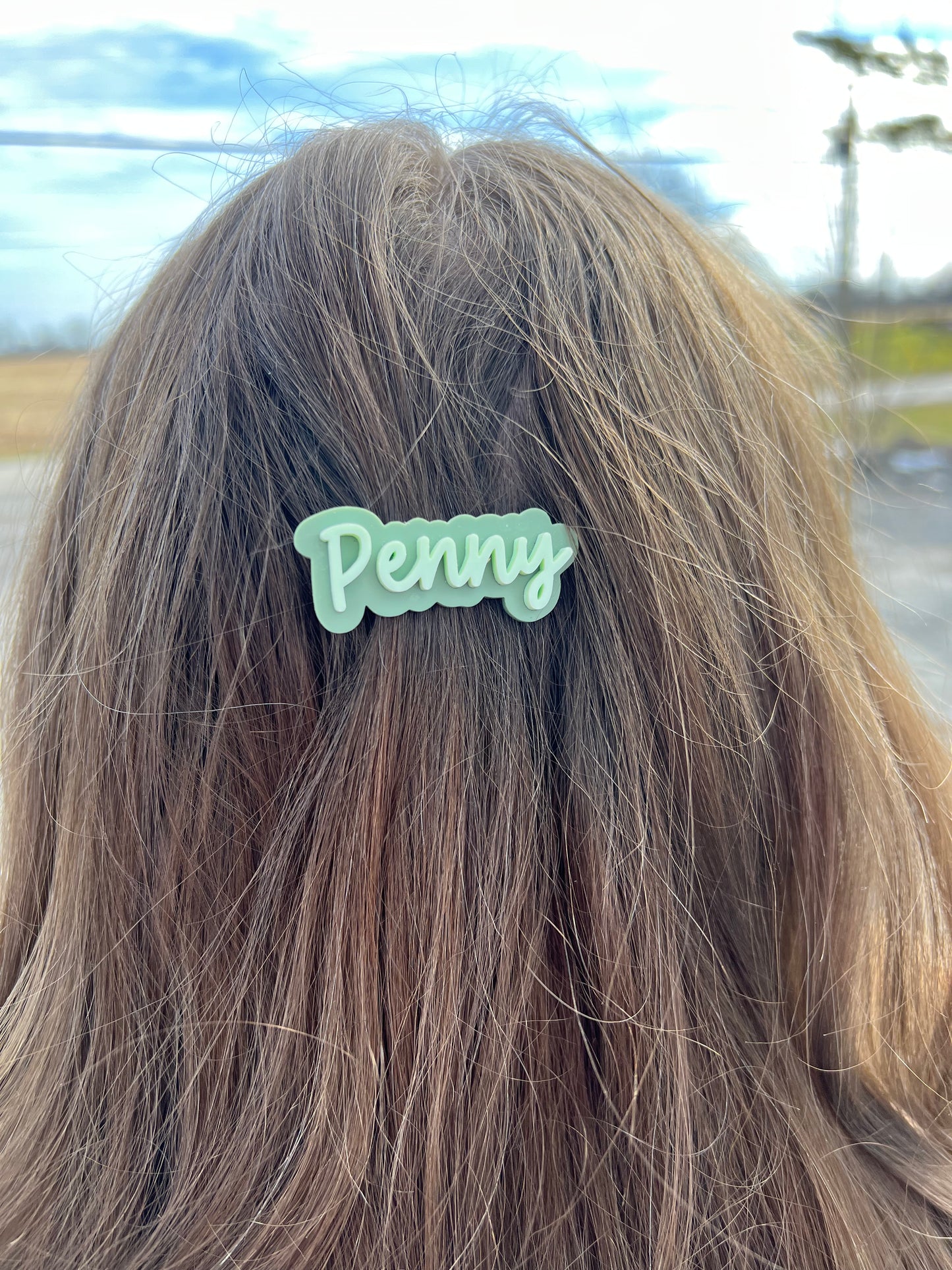 Name Hair Clip, 3D Acrylic