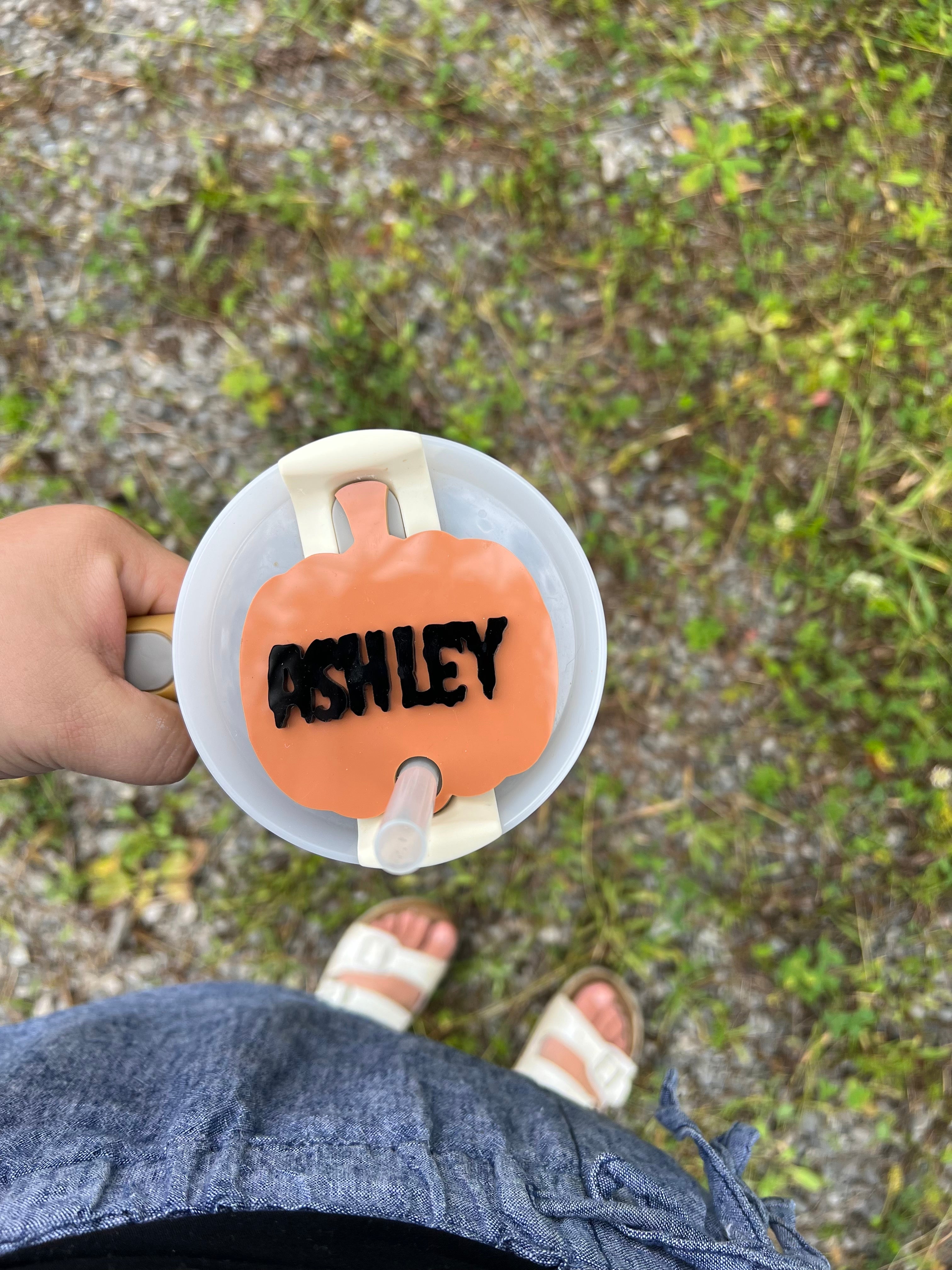 Pumpkin Stanley Name Tag