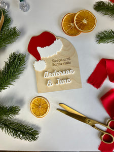 Sleeps until Santa Countdown Dry Erase Board