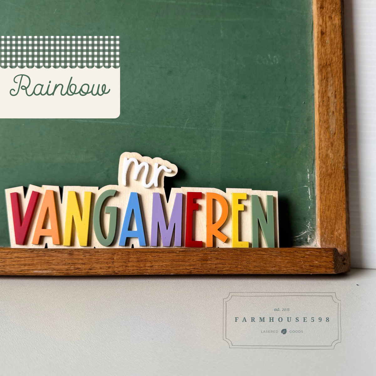 Custom Teacher Name Sign Teacher Gift