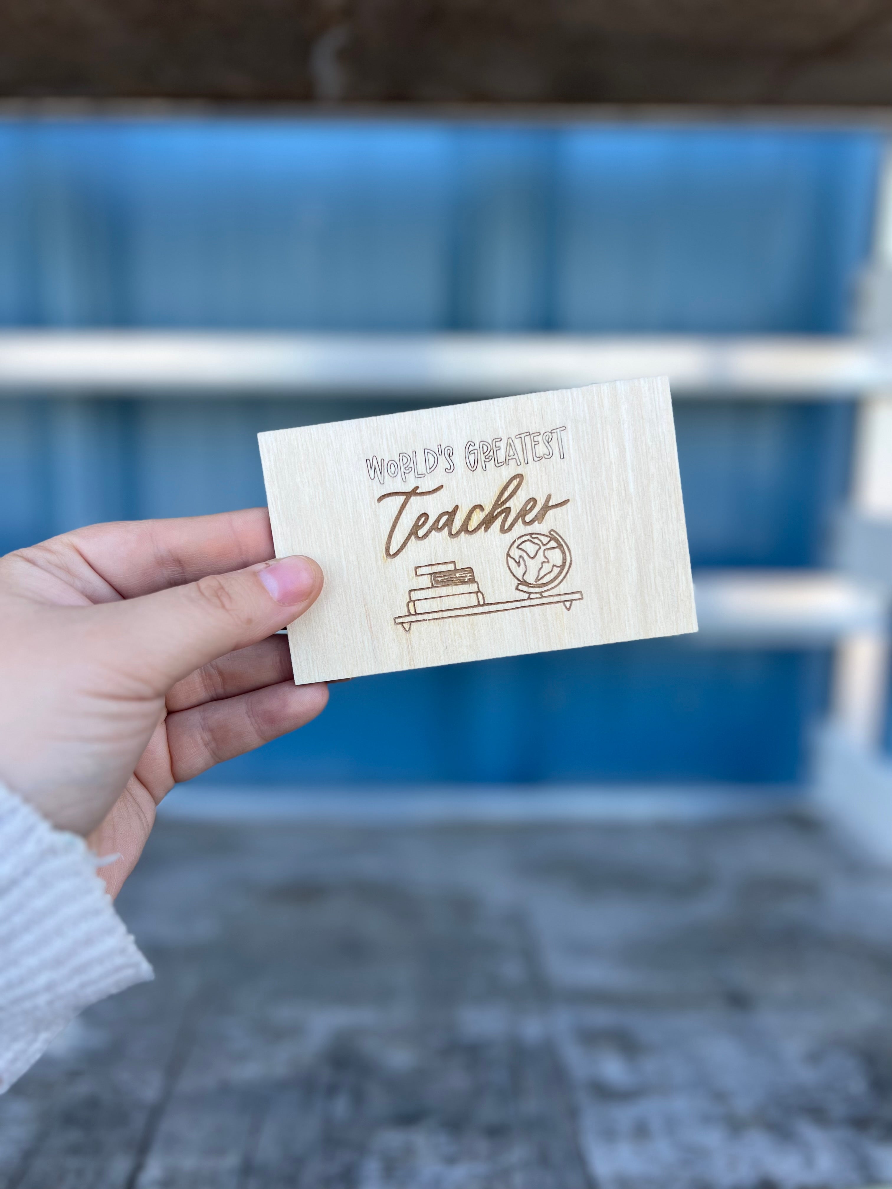 Teacher Gift Card or Note Holder