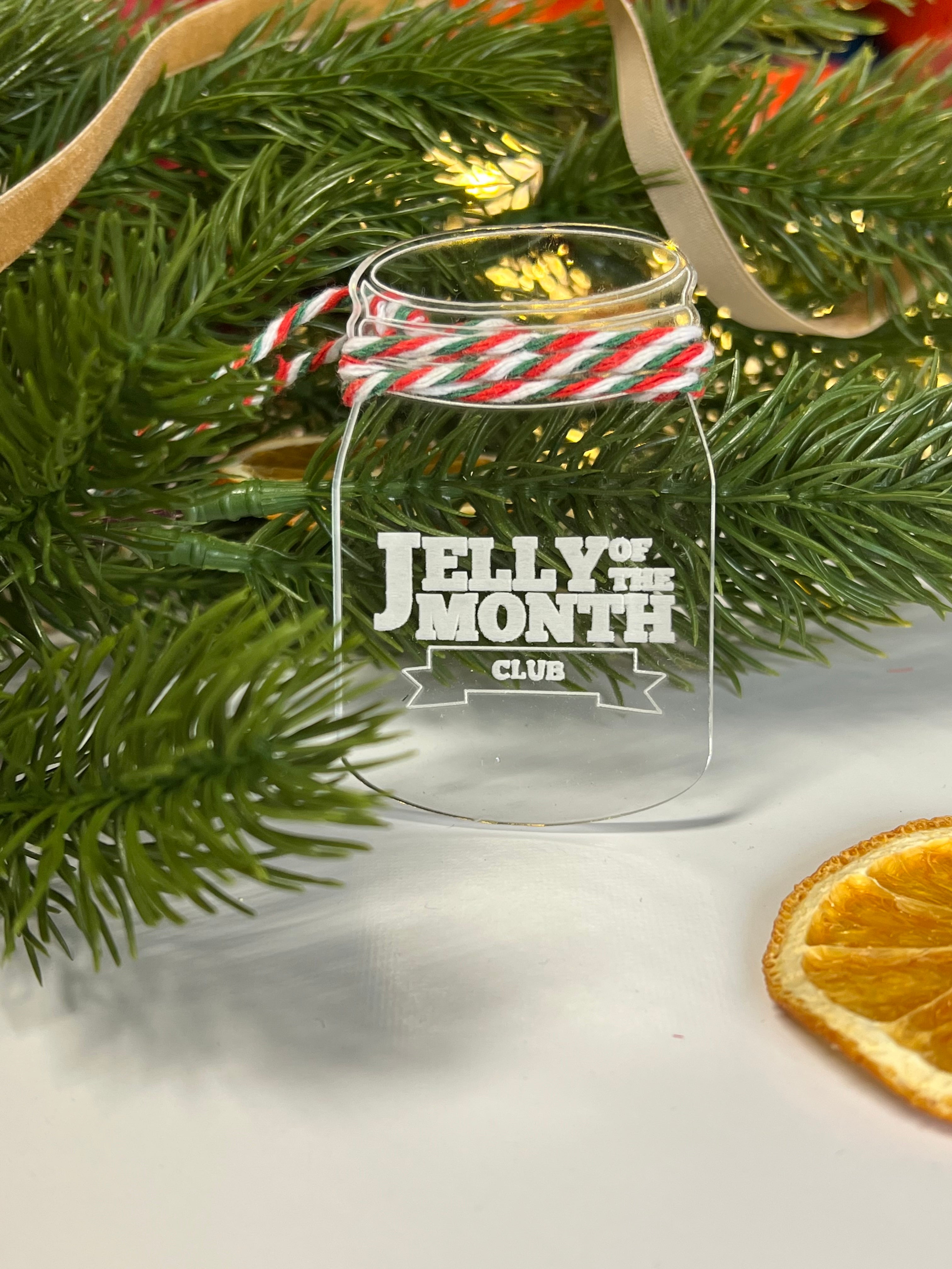 Acrylic Jelly of the Month Club Christmas Ornament