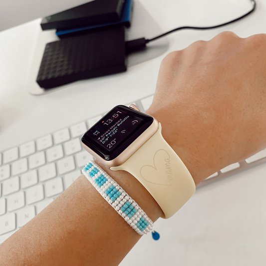 Engraved Silicone Apple Watch Bands