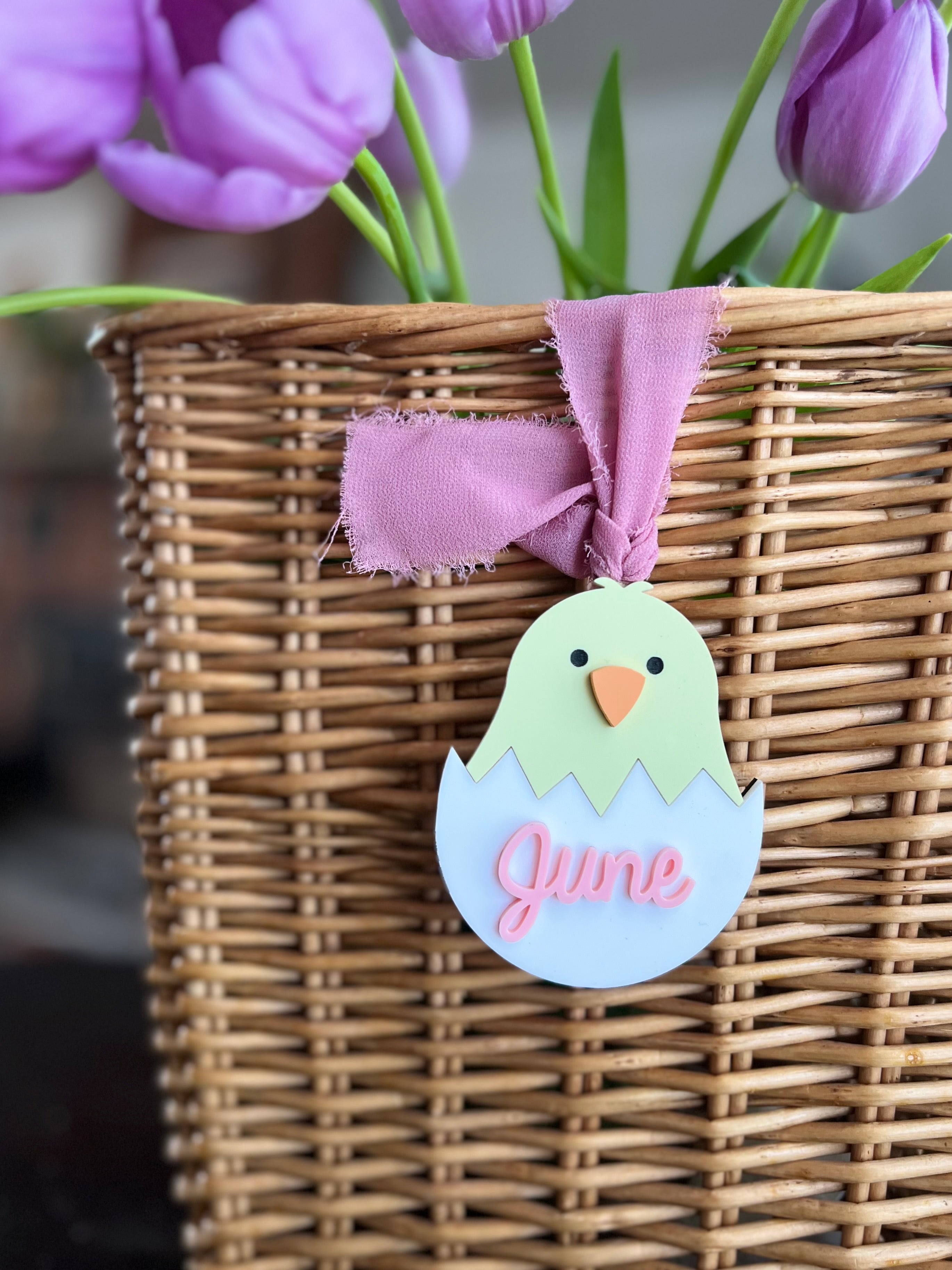 Acrylic Chick Hatching Egg Tag
