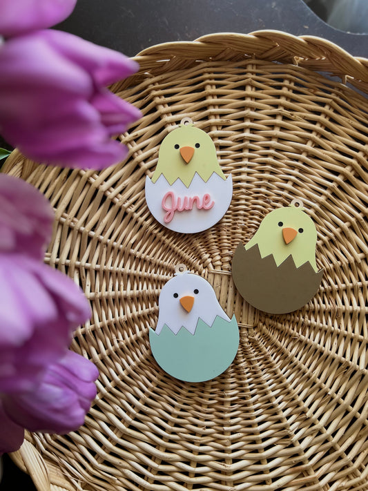 Acrylic Chick Hatching Egg Tag