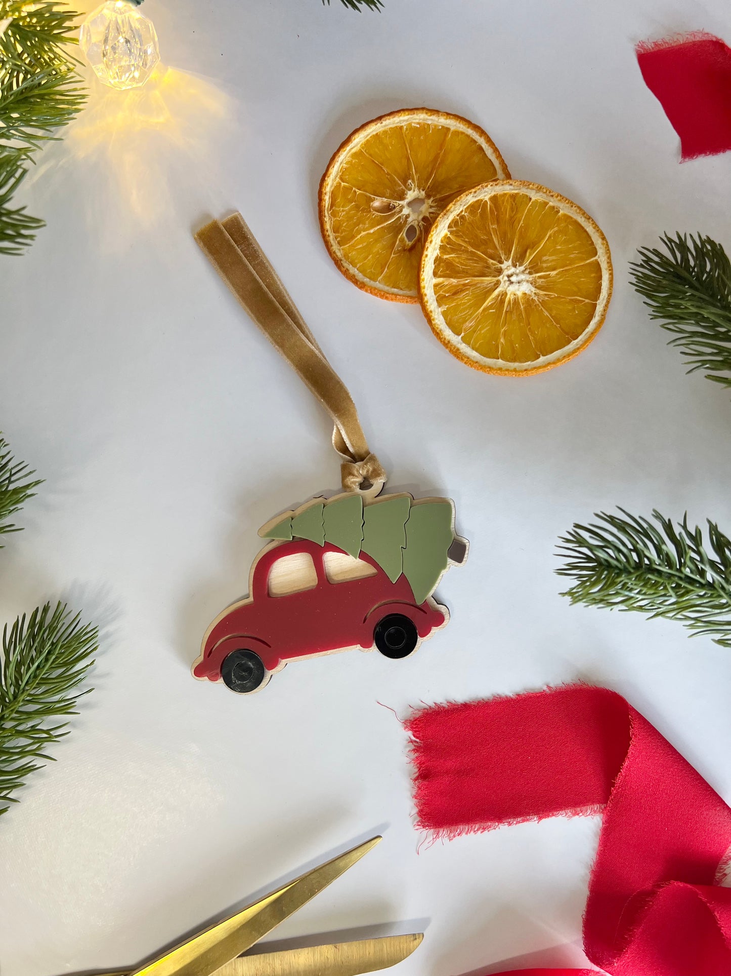 Beetle and Tree Ornament with Custom Name