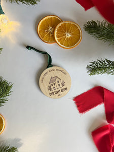 First Home Ornament Saltbox House