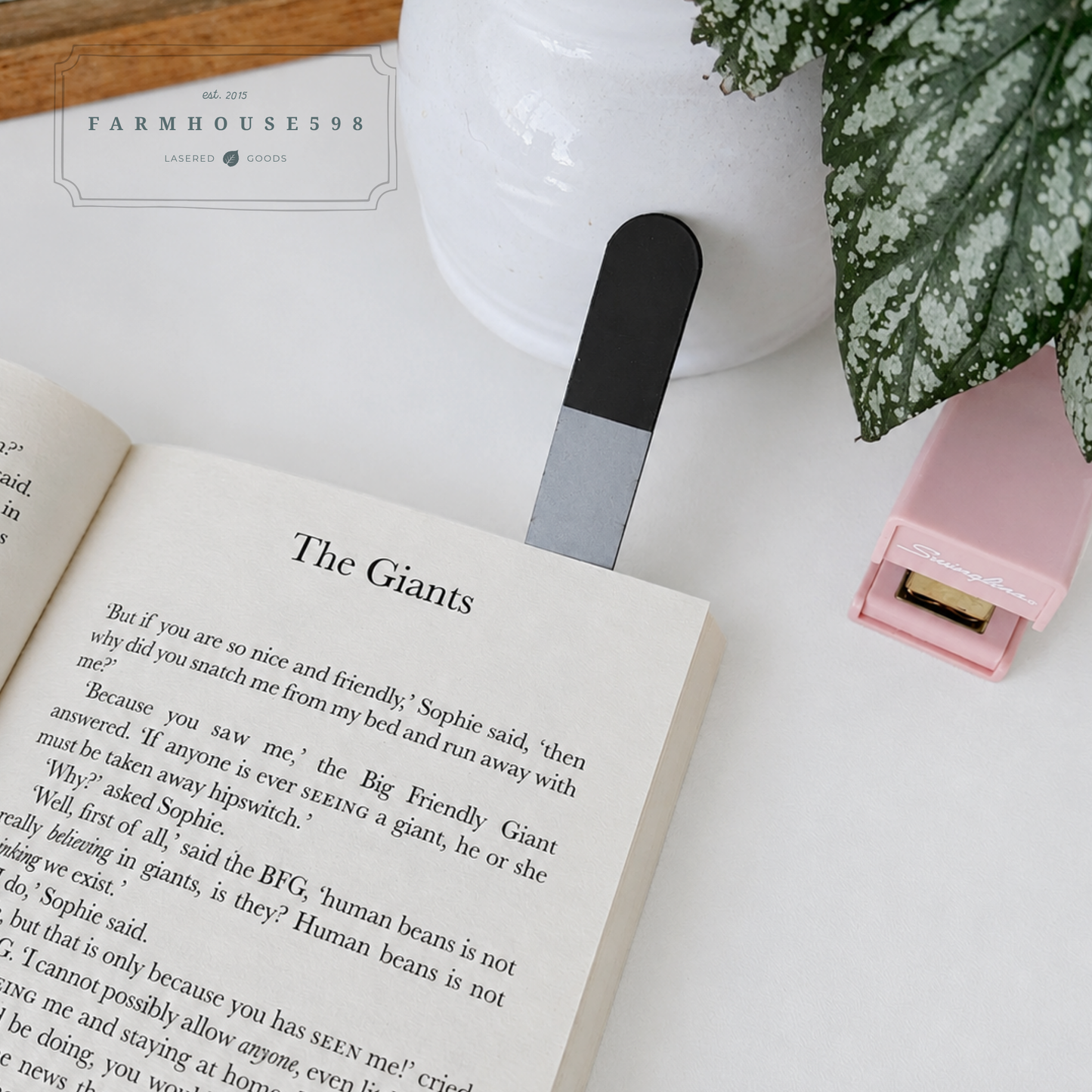 Personalized Magnetic Leatherette Bookmark Set (2 Pack)