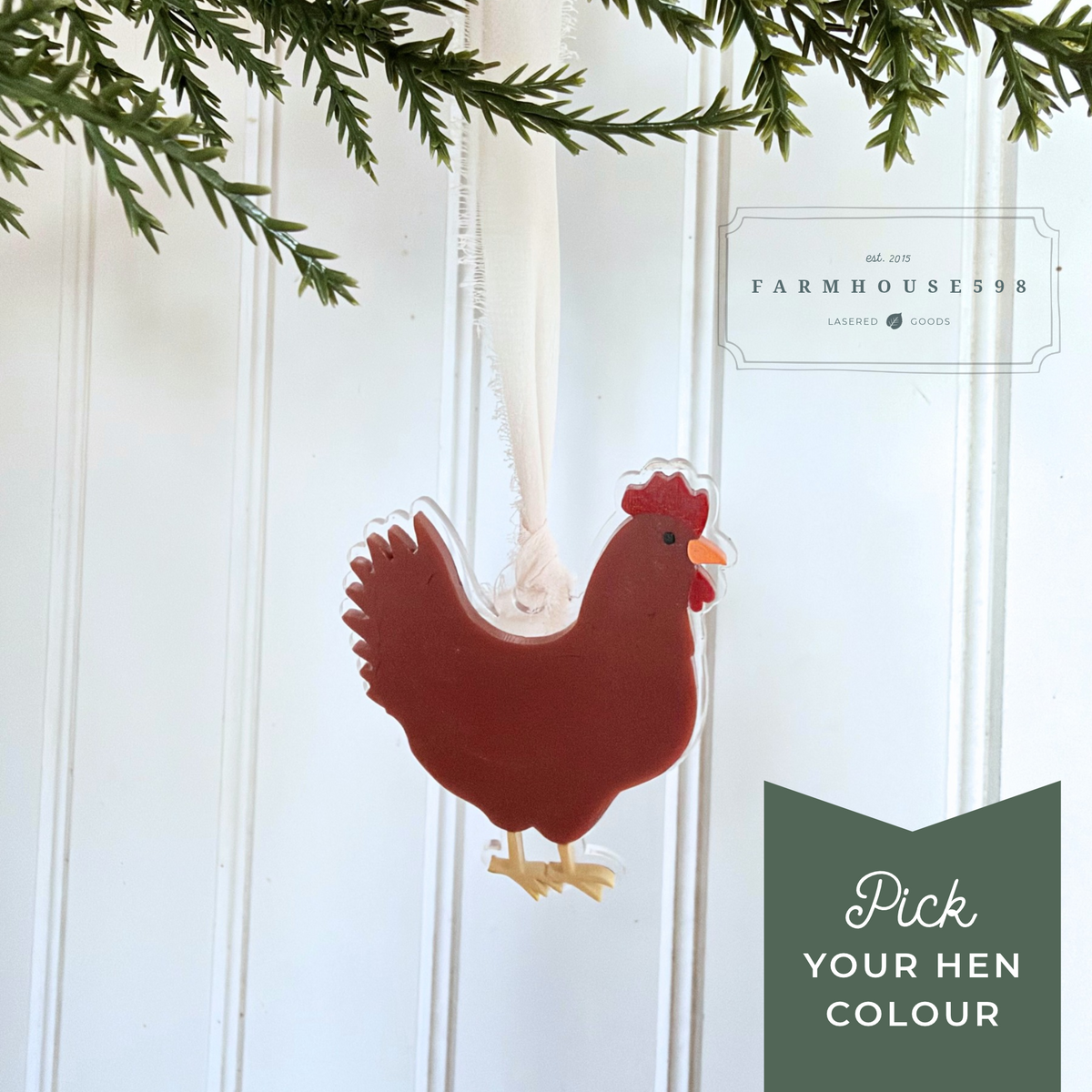 Chicken Ornament or Keychain