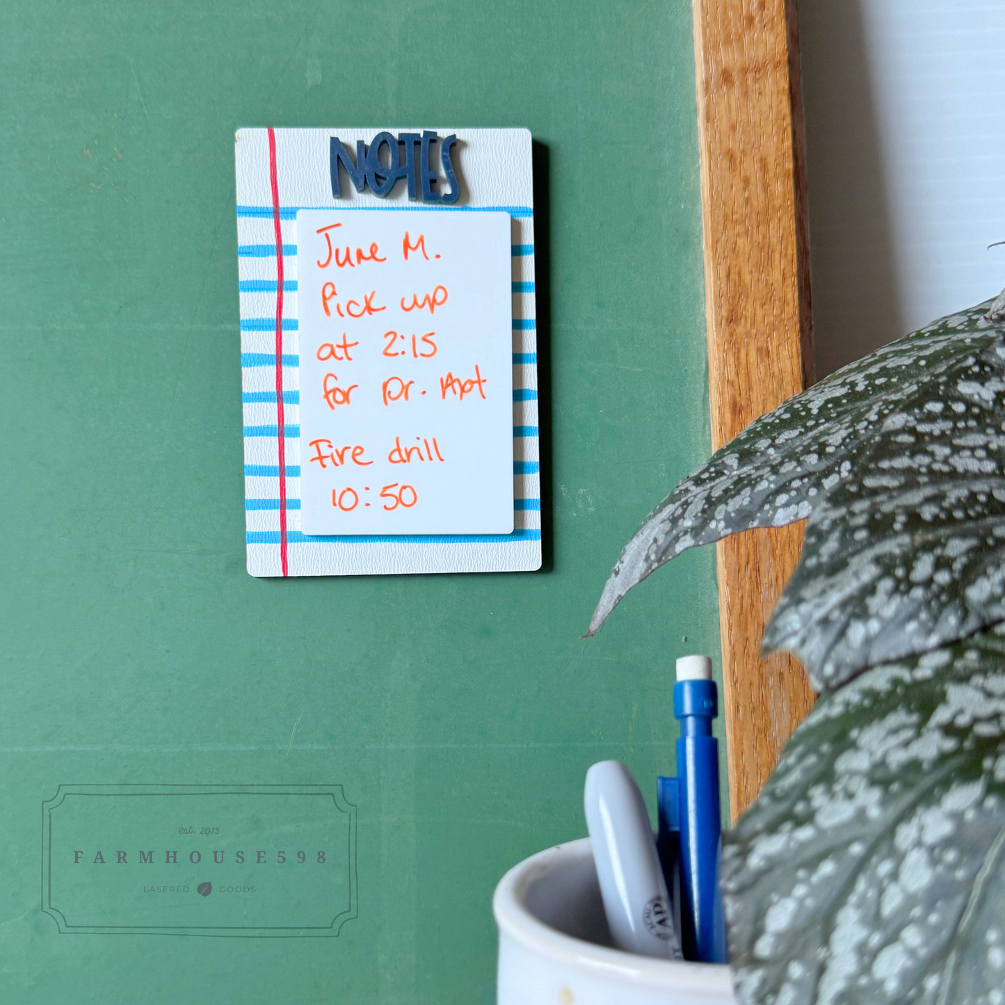 Hand Painted Dry Erase Notes Board