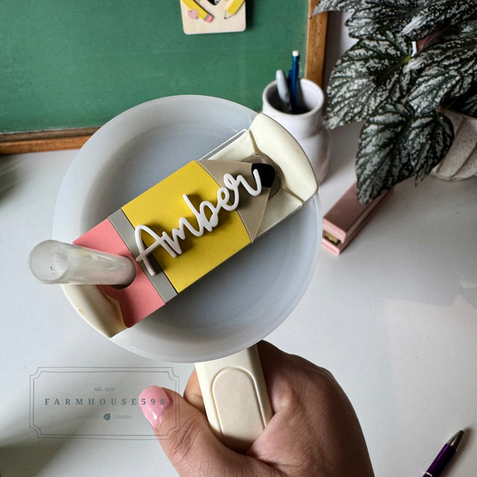 Pencil Teacher Stanley Name Plate - 3D Name