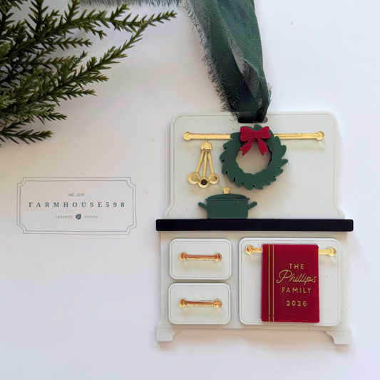 Personalized Vintage Oven Ornament