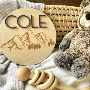 Laser Engraved and 3D Mountain Name Sign