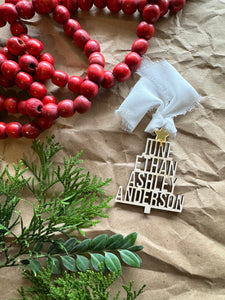 Name Stack Christmas Tree Ornament