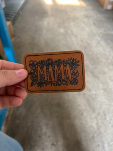 RTS Mama Leather Iron On Patches