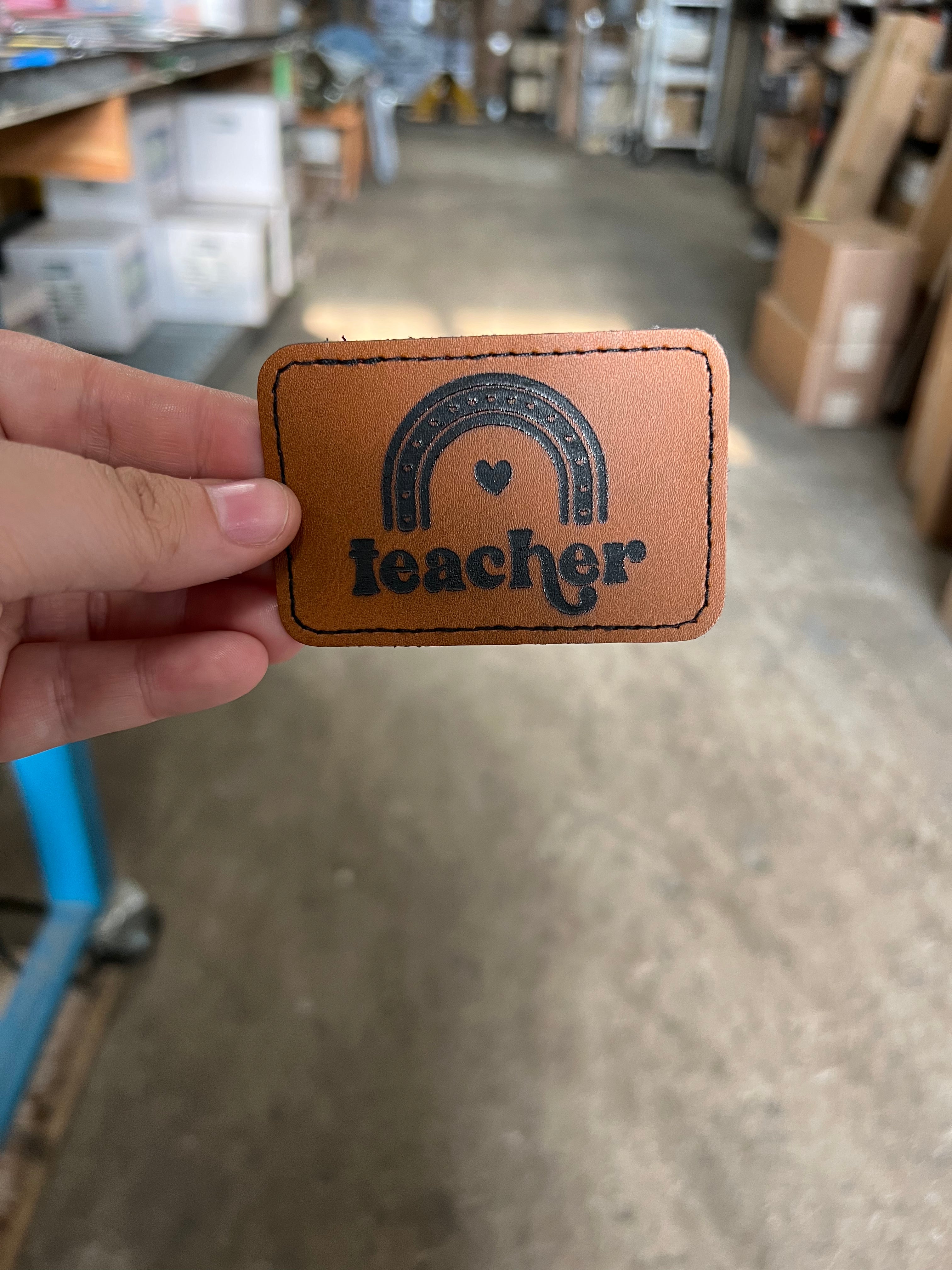RTS Leather Iron On Patch - Teacher