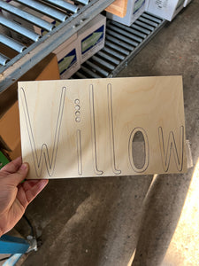 Willow DIY Name Cut Out 12”