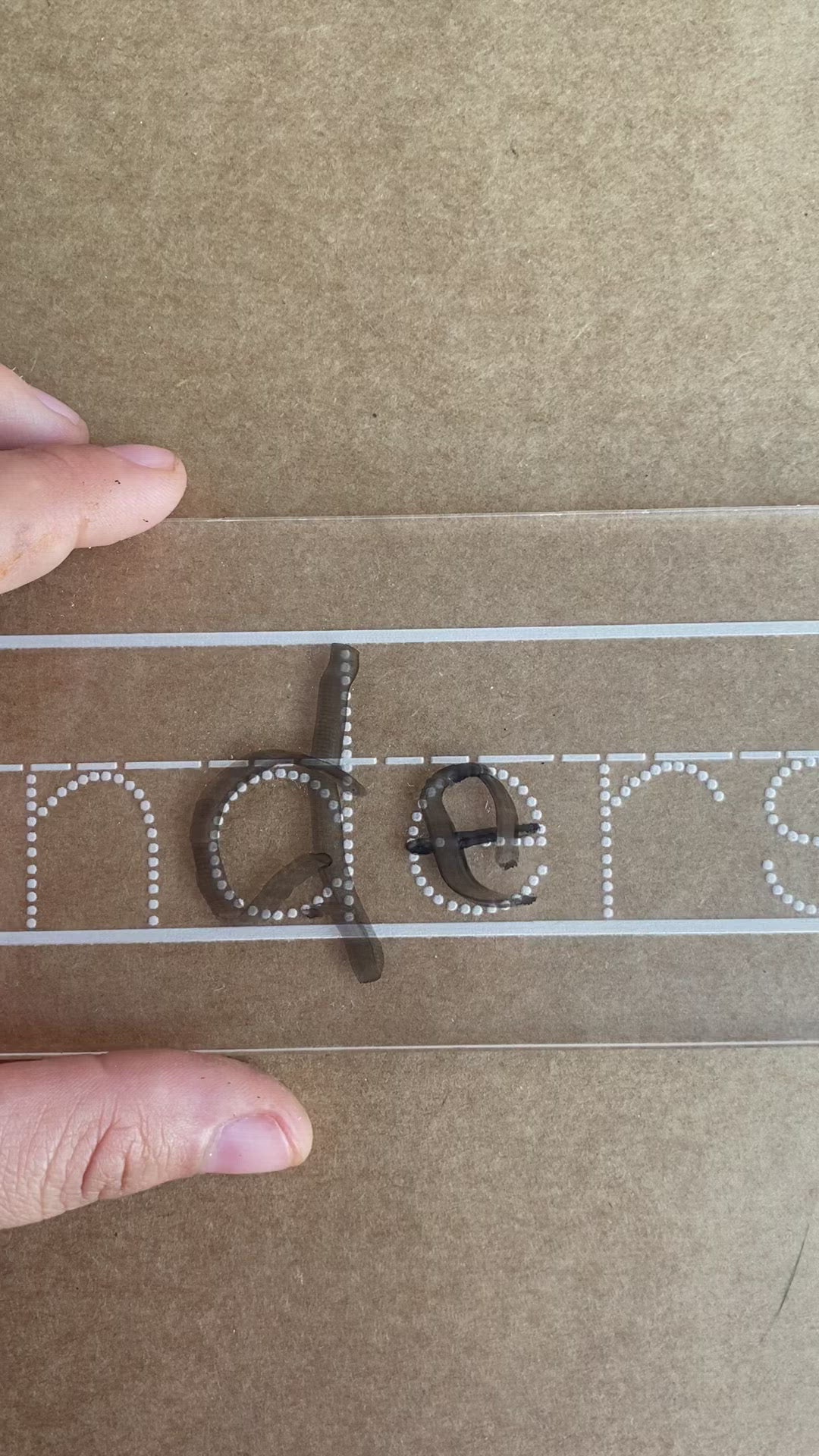 Custom Name Dry Erase Board Typeset