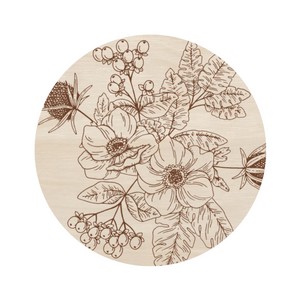 Laser Engraved and 3D Floral Name Sign