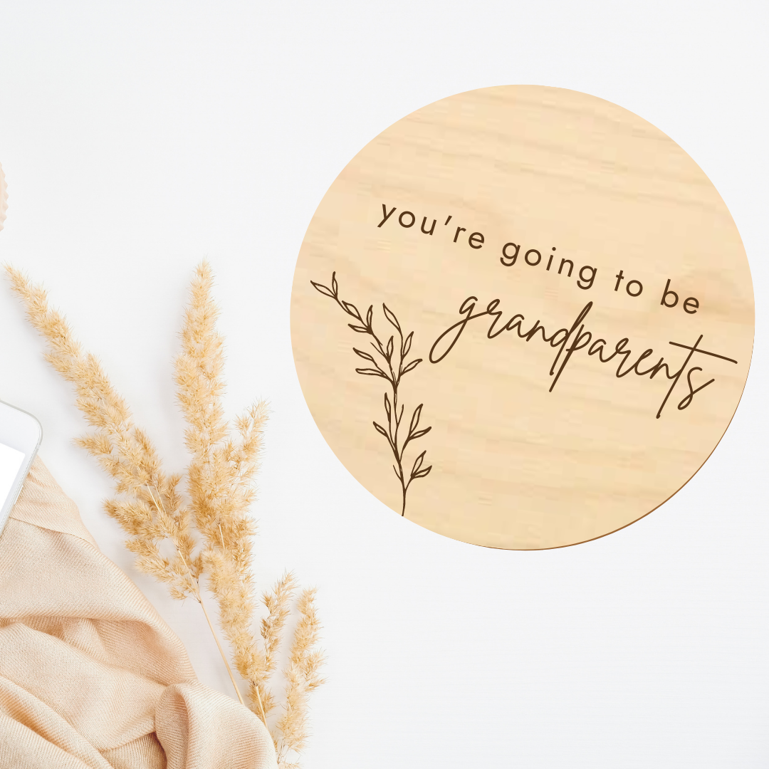 You're Going To Be Grandparents Laser Engraved Disc