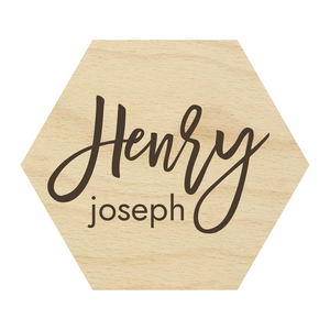 Hexagon Laser Engraved Sign