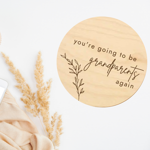You're Going to be Grandparents Again Laser Engraved Disc