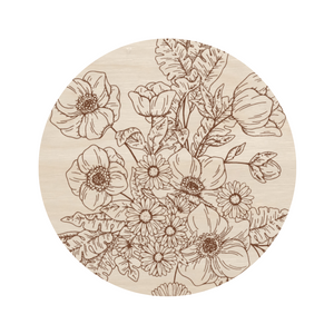 Laser Engraved and 3D Floral Name Sign