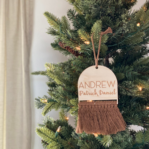 Macrame Laser Engraved Ornament