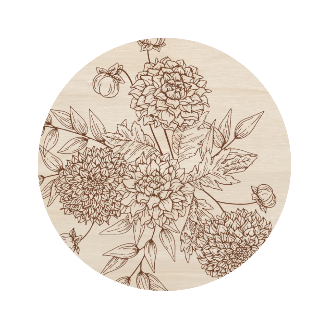 Laser Engraved and 3D Floral Name Sign