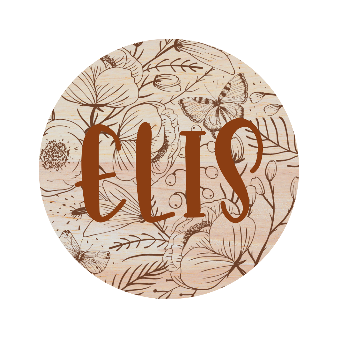 Laser Engraved and 3D Floral Name Sign