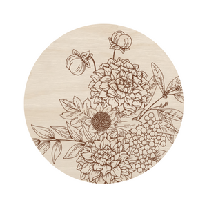 Laser Engraved and 3D Floral Name Sign