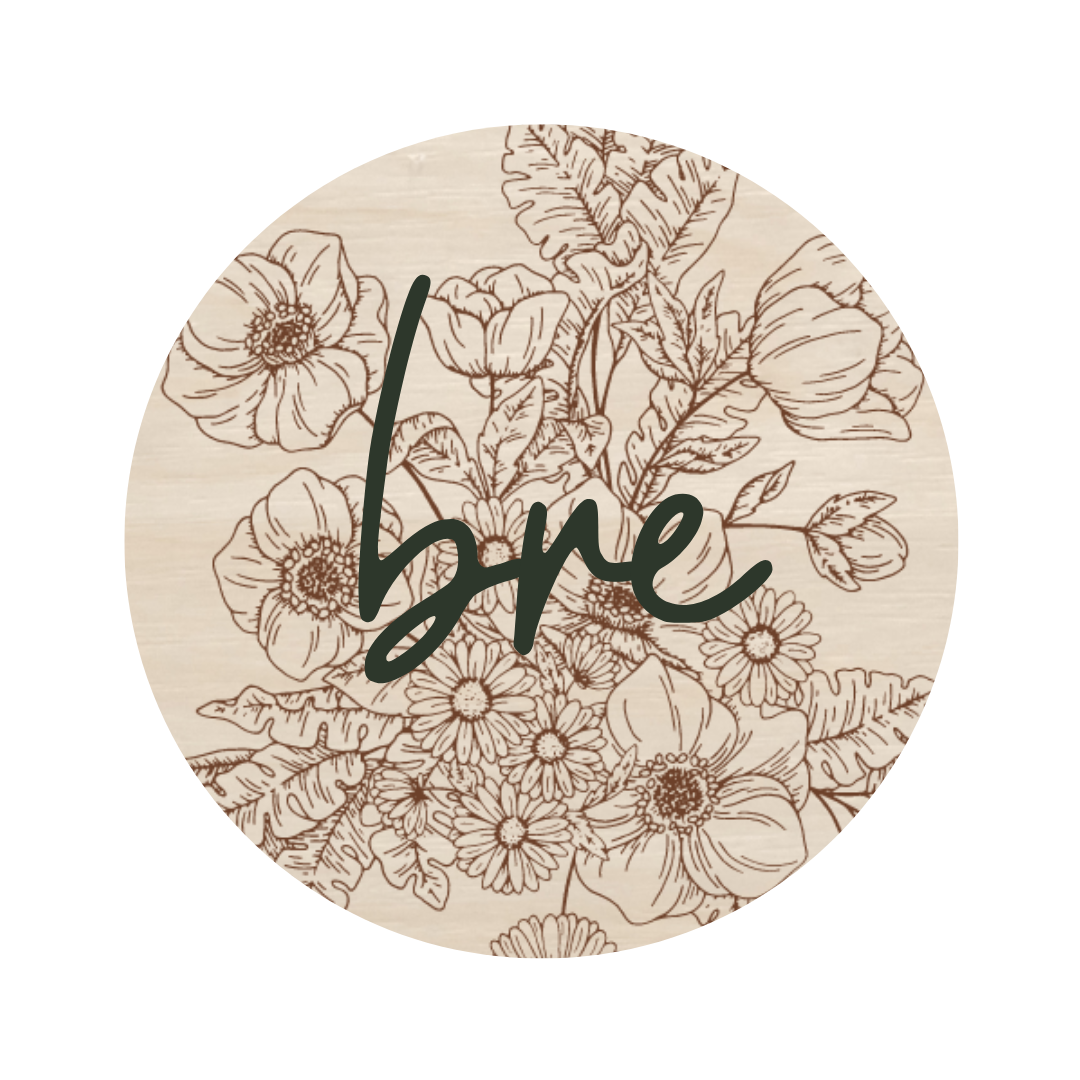Laser Engraved and 3D Floral Name Sign