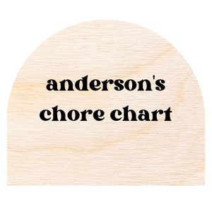 Custom Name Chore Chart