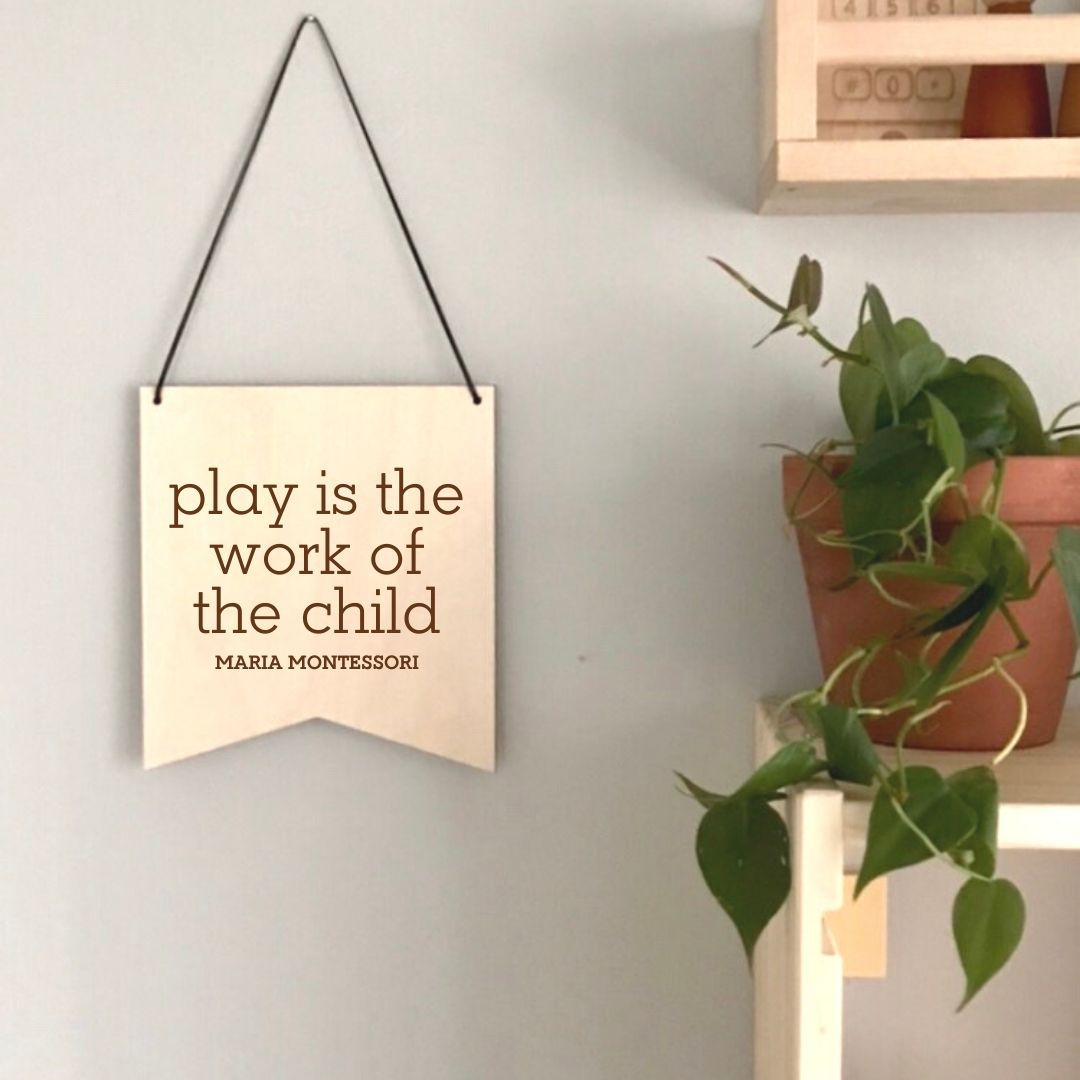 Play is the Work Laser Engraved Pennant